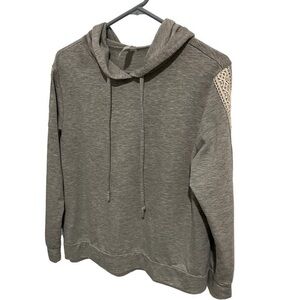 Flora Grey Hooded Sweater Unisex Kids Medium 10/12 Pullover Hoodie with Pockets